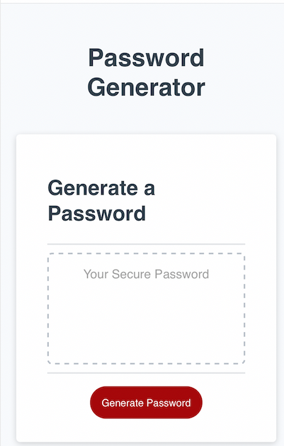 Password Generator